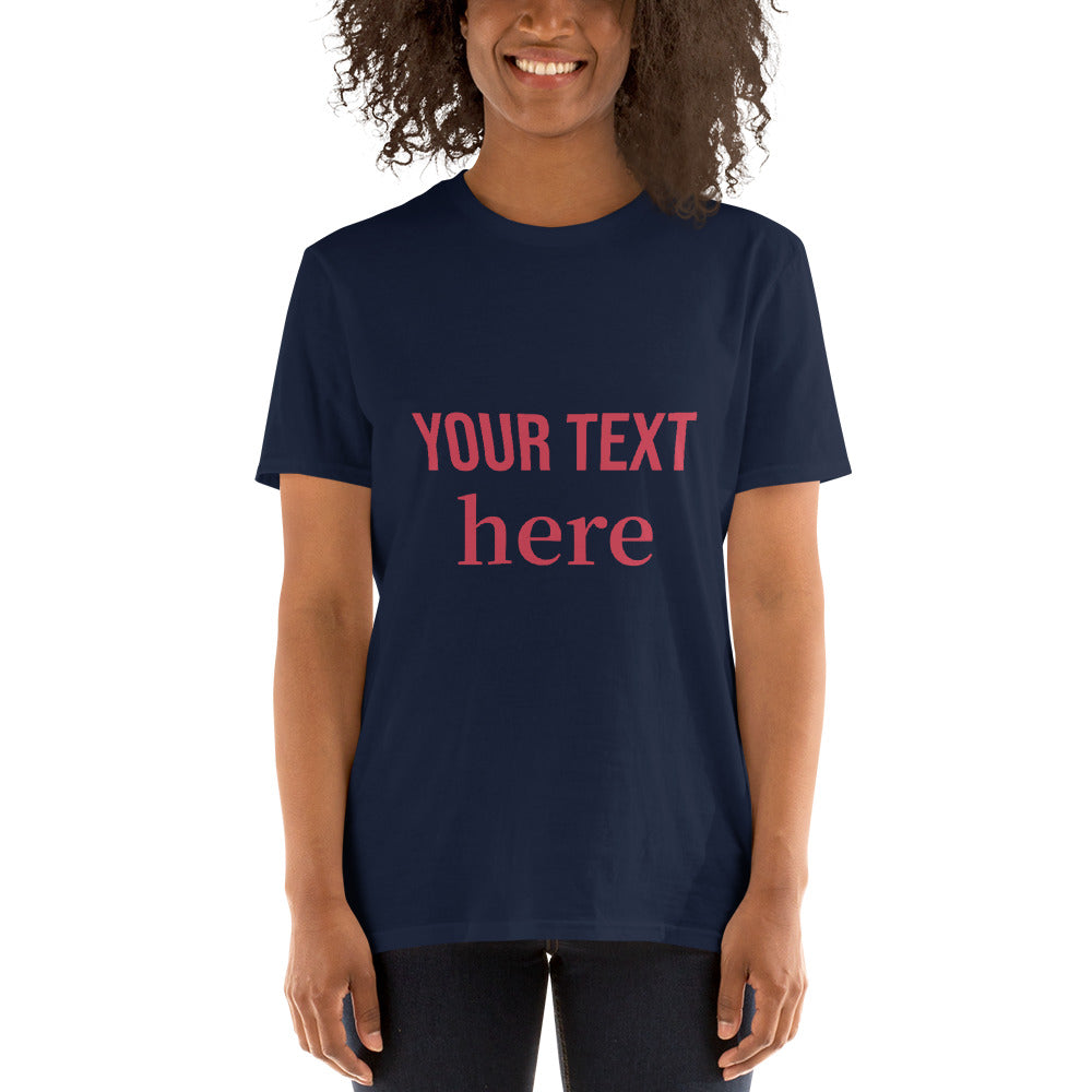 VOCE LINDX Short Sleeve Tee – Create Your Own Design – 100 % Cotton Jersey, Personalised &amp; Comfortable