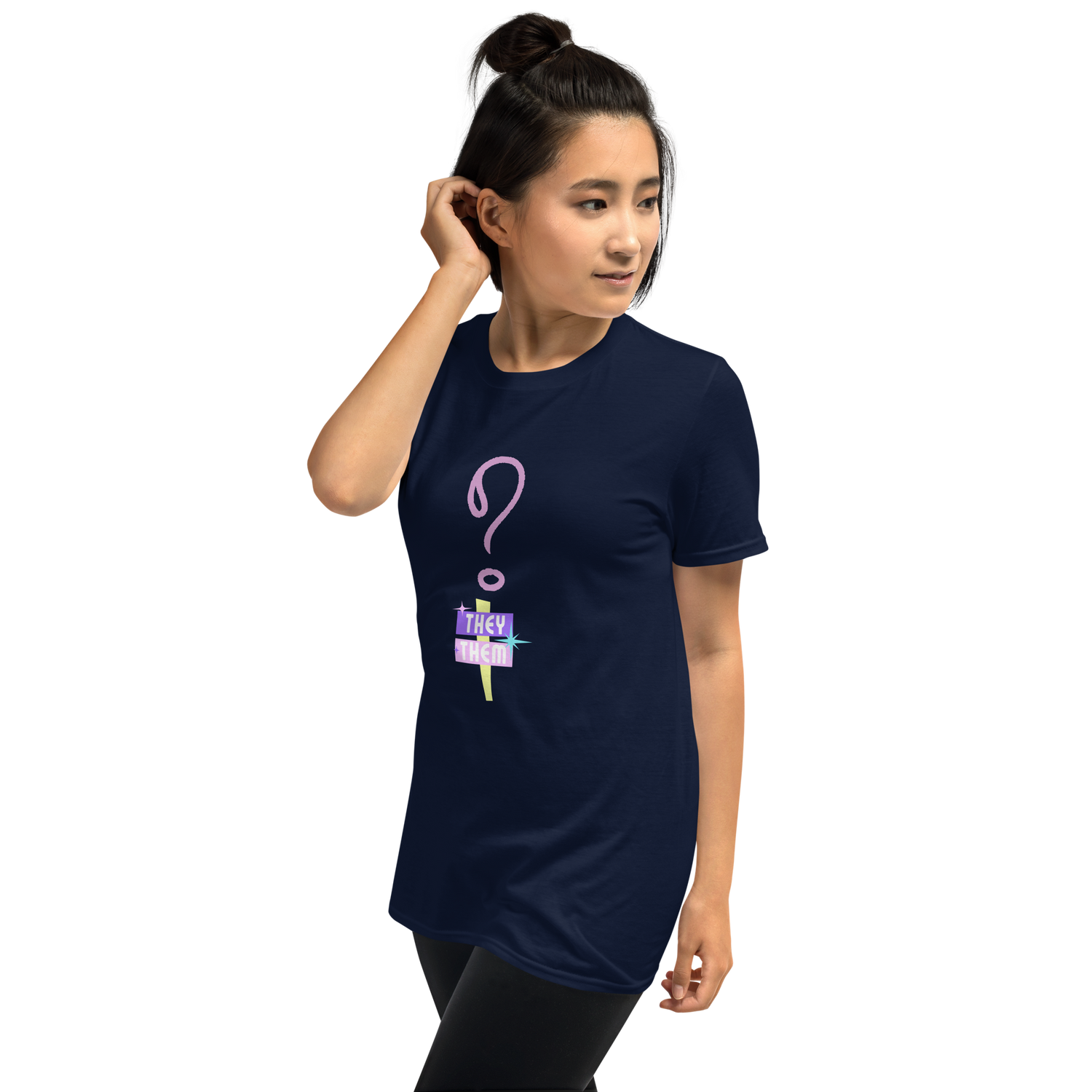 VOCE LINDX “They/Them” Short Sleeve T‑Shirt – 100 % Cotton Jersey, Pronoun-Statement Tee