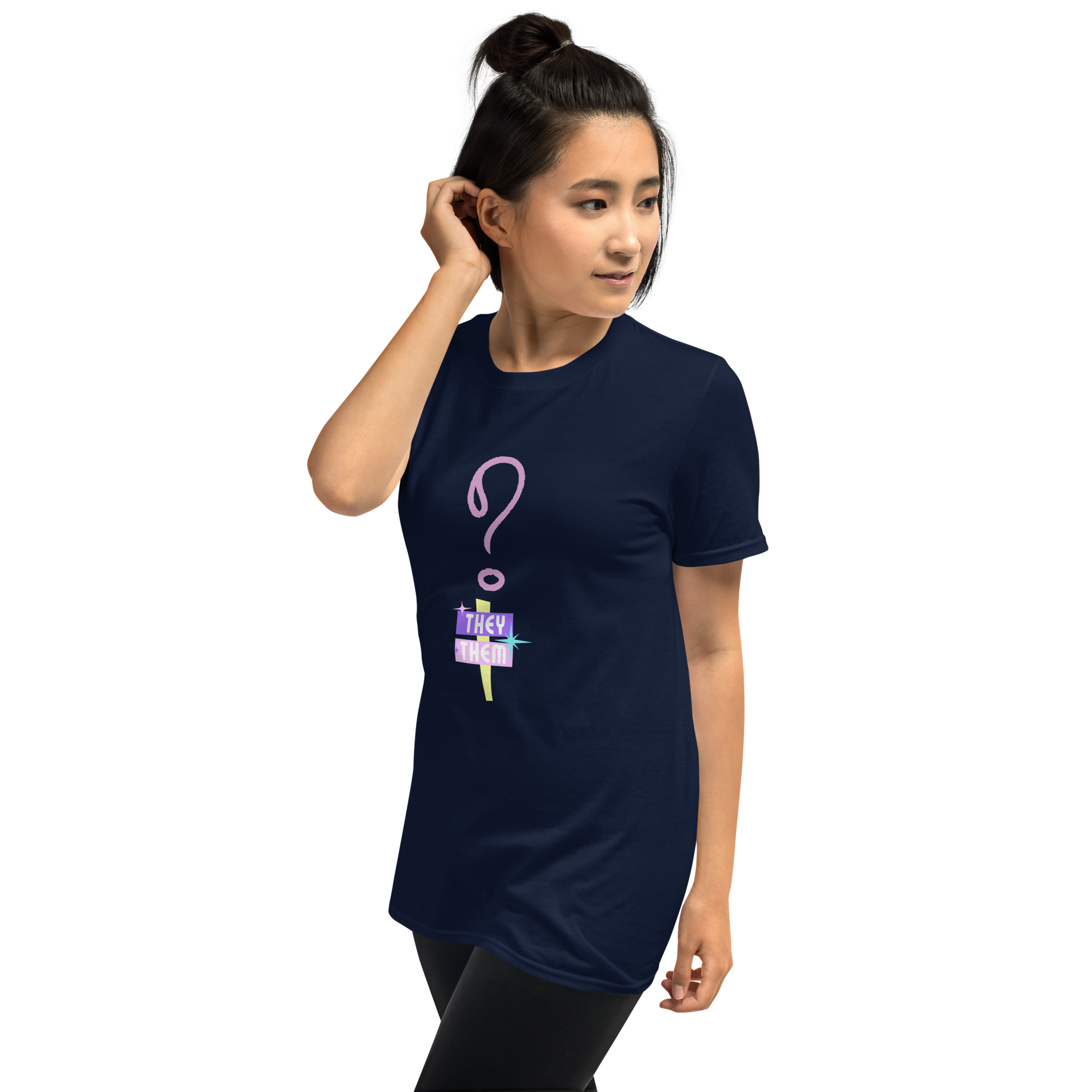 VOCE LINDX “They/Them” Short Sleeve T‑Shirt – 100 % Cotton Jersey, Pronoun-Statement Tee
