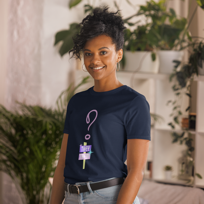 VOCE LINDX “They/Them” Short Sleeve T‑Shirt – 100 % Cotton Jersey, Pronoun-Statement Tee