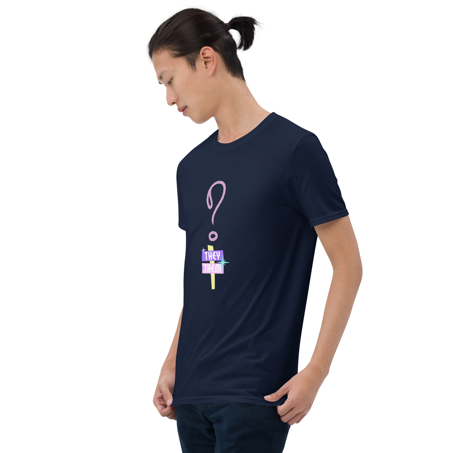 VOCE LINDX “They/Them” Short Sleeve T‑Shirt – 100 % Cotton Jersey, Pronoun-Statement Tee