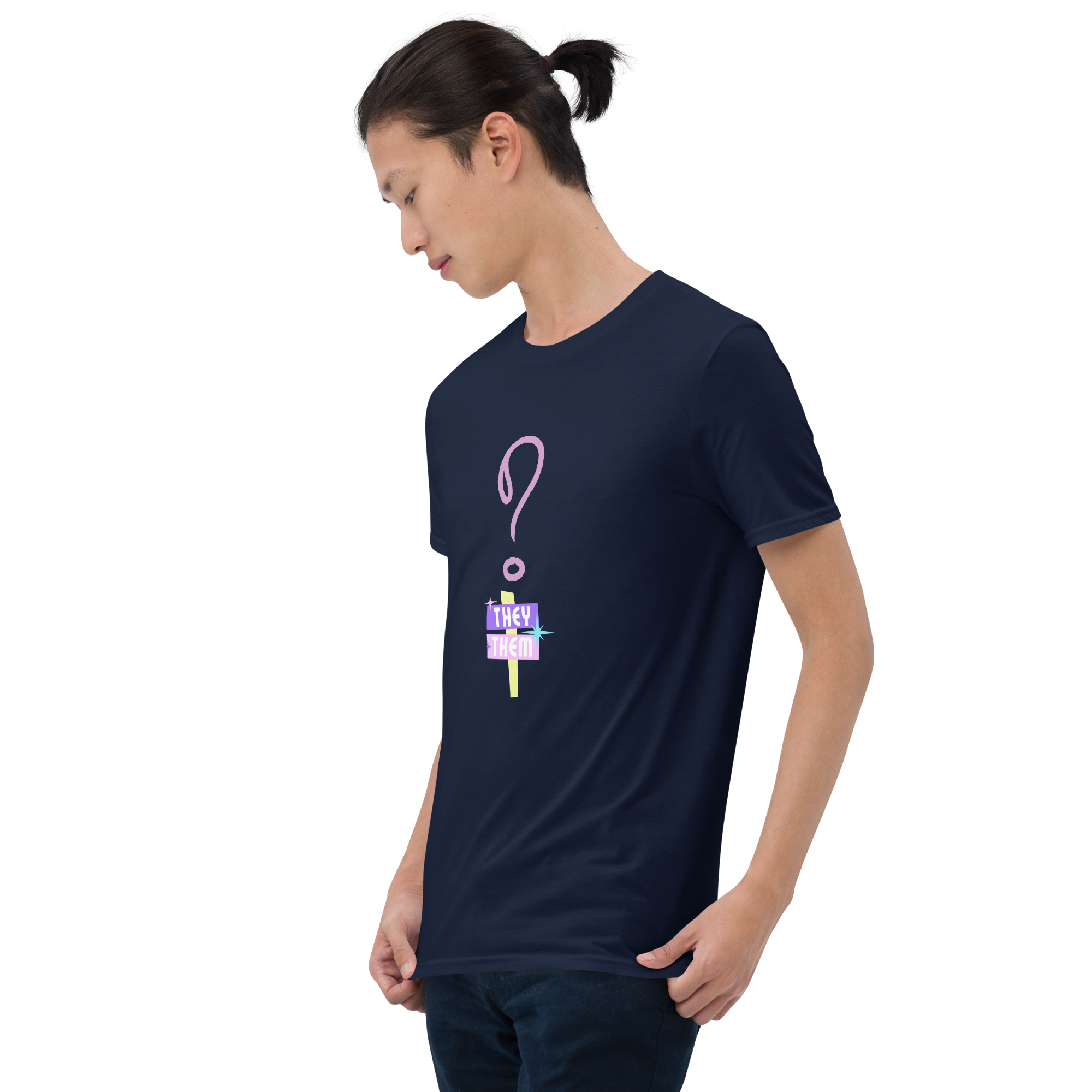 VOCE LINDX “They/Them” Short Sleeve T‑Shirt – 100 % Cotton Jersey, Pronoun-Statement Tee