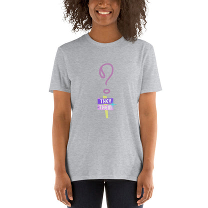 VOCE LINDX “They/Them” Short Sleeve T‑Shirt – 100 % Cotton Jersey, Pronoun-Statement Tee