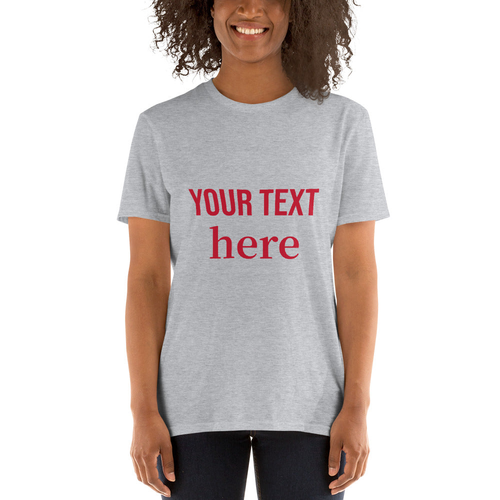 VOCE LINDX Short Sleeve Tee – Create Your Own Design – 100 % Cotton Jersey, Personalised &amp; Comfortable