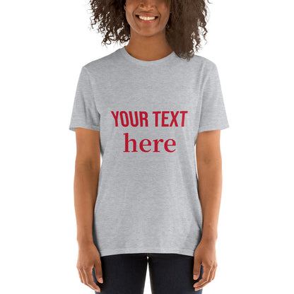 VOCE LINDX Short Sleeve Tee – Create Your Own Design – 100 % Cotton Jersey, Personalised &amp; Comfortable