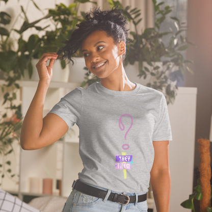 VOCE LINDX “They/Them” Short Sleeve T‑Shirt – 100 % Cotton Jersey, Pronoun-Statement Tee