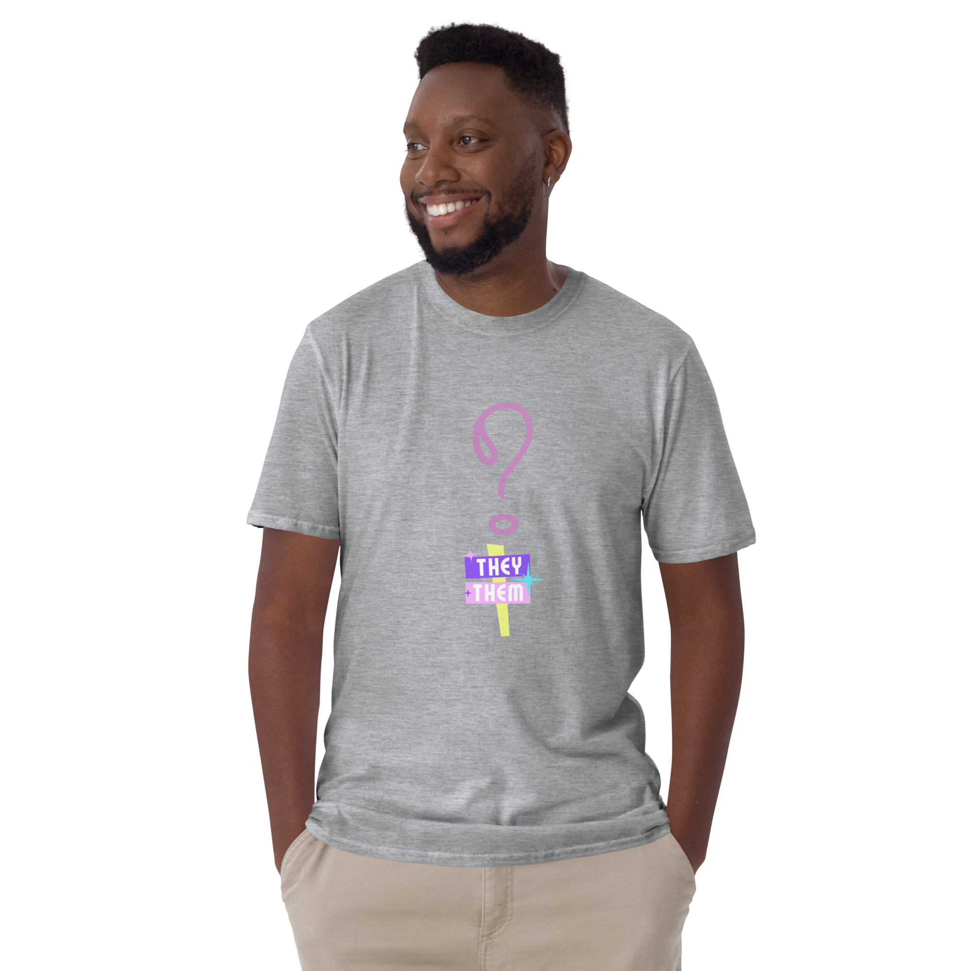 VOCE LINDX “They/Them” Short Sleeve T‑Shirt – 100 % Cotton Jersey, Pronoun-Statement Tee