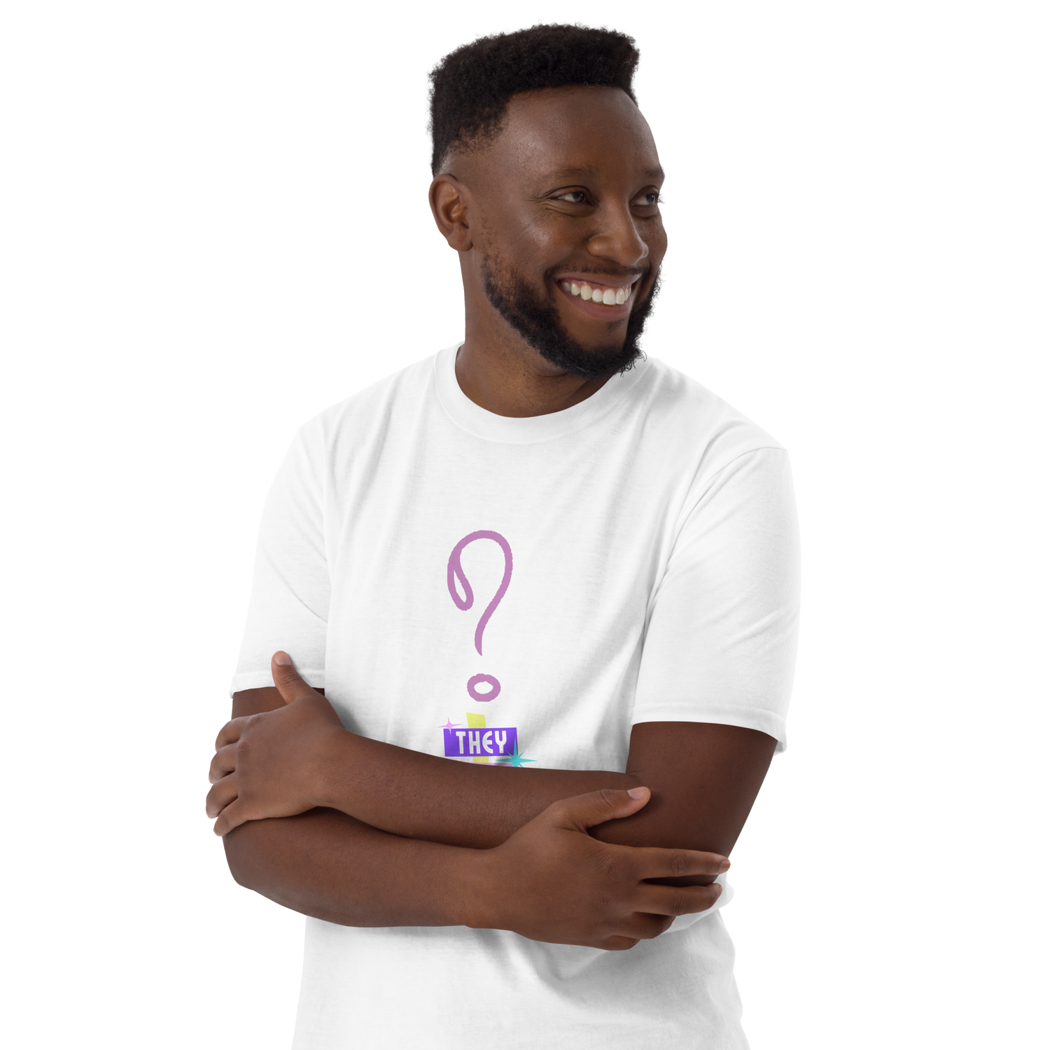 VOCE LINDX “They/Them” Short Sleeve T‑Shirt – 100 % Cotton Jersey, Pronoun-Statement Tee