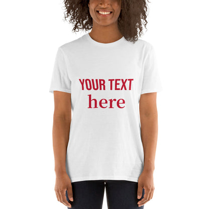 VOCE LINDX Short Sleeve Tee – Create Your Own Design – 100 % Cotton Jersey, Personalised &amp; Comfortable