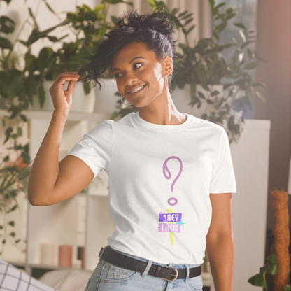 VOCE LINDX “They/Them” Short Sleeve T‑Shirt – 100 % Cotton Jersey, Pronoun-Statement Tee