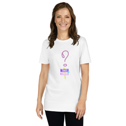 VOCE LINDX “They/Them” Short Sleeve T‑Shirt – 100 % Cotton Jersey, Pronoun-Statement Tee