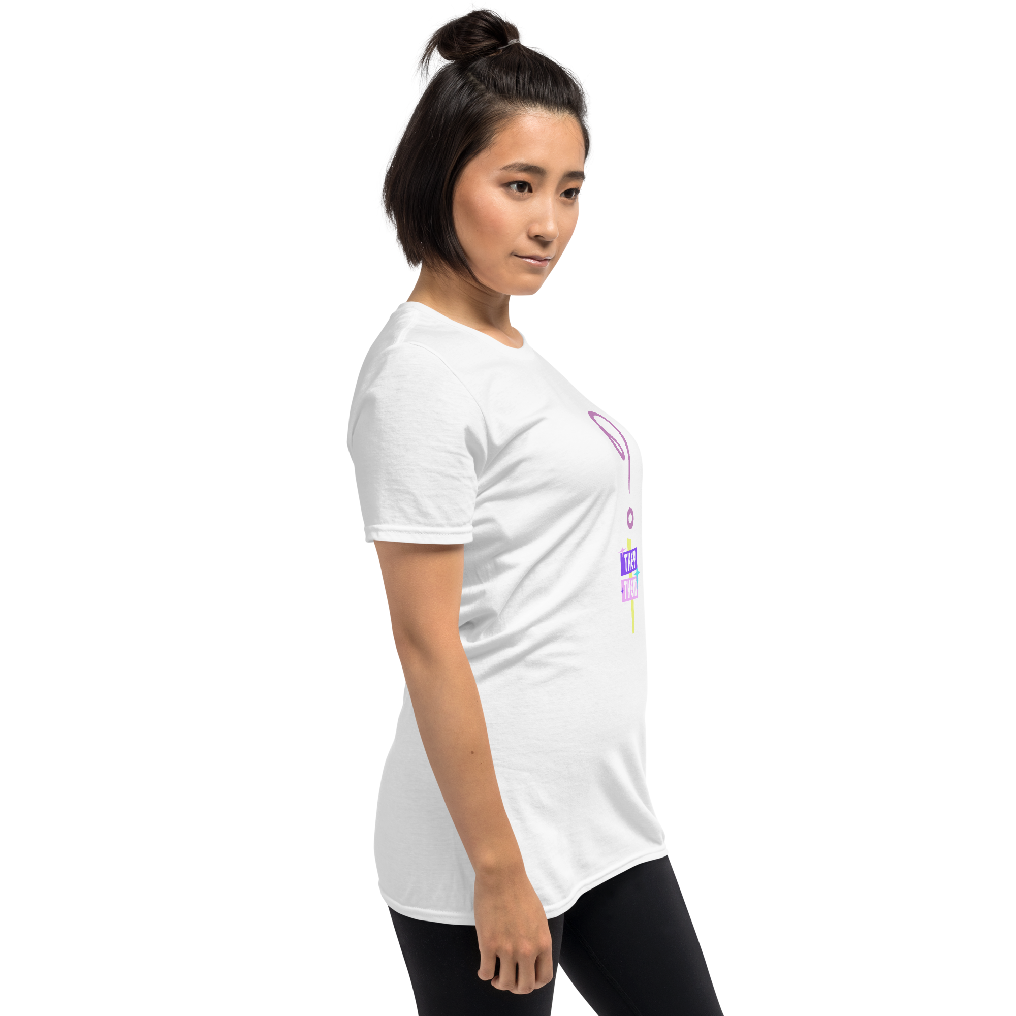 VOCE LINDX “They/Them” Short Sleeve T‑Shirt – 100 % Cotton Jersey, Pronoun-Statement Tee