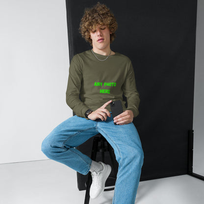 VOCE LINDX Long Sleeve Tee – Upload Your Photo or Design – 100% Cotton Jersey, Comfortable &amp; Customisable