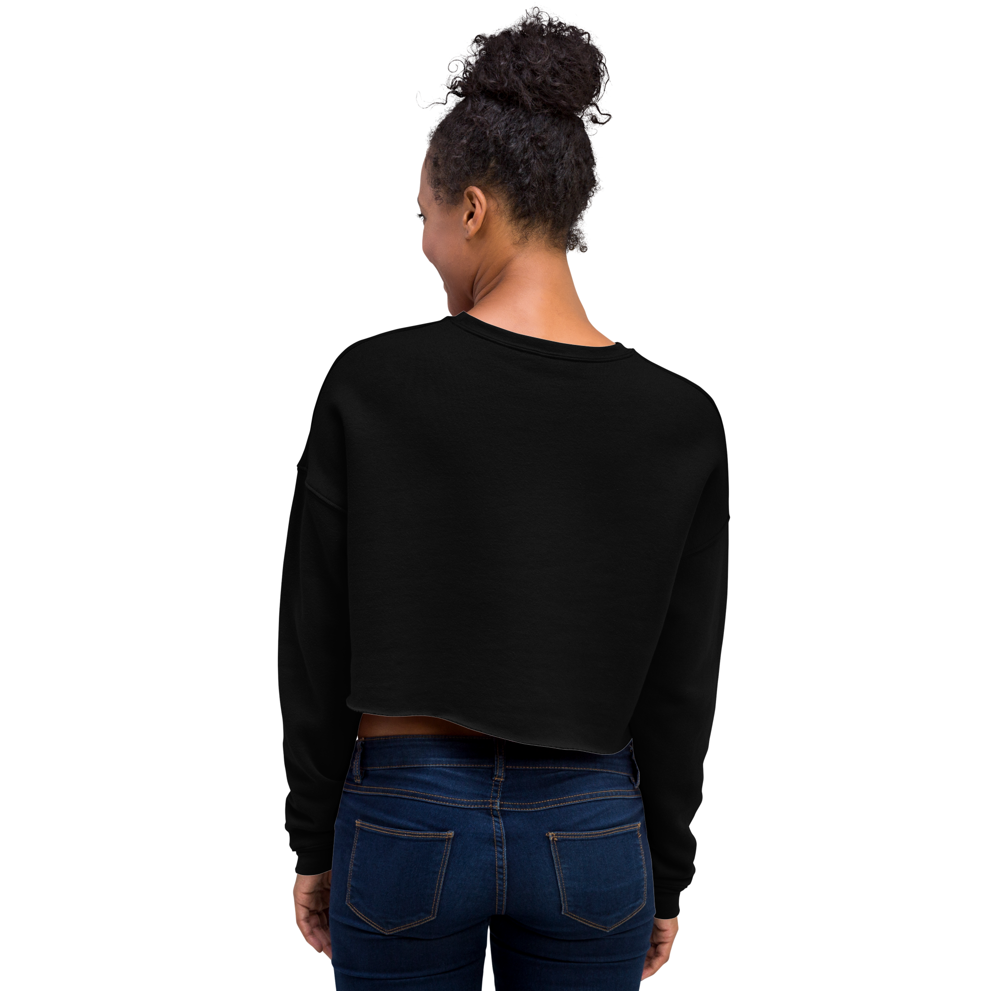 VOCE LINDX Cropped Sweatshirt – 50/50 Cotton–Poly Fleece, Ribbed Cuffs &amp; Raw Hem – Custom Artwork