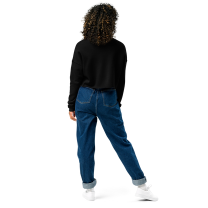 VOCE LINDX Cropped Sweatshirt – 50/50 Cotton–Poly Fleece, Ribbed Cuffs &amp; Raw Hem – Custom Artwork