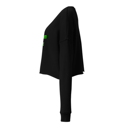 VOCE LINDX Cropped Sweatshirt – 50/50 Cotton–Poly Fleece, Ribbed Cuffs &amp; Raw Hem – Custom Artwork