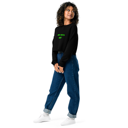 VOCE LINDX Cropped Sweatshirt – 50/50 Cotton–Poly Fleece, Ribbed Cuffs &amp; Raw Hem – Custom Artwork