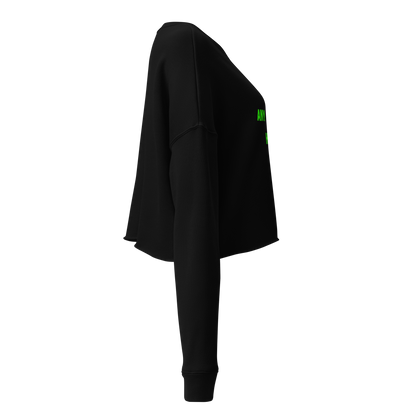 VOCE LINDX Cropped Sweatshirt – 50/50 Cotton–Poly Fleece, Ribbed Cuffs &amp; Raw Hem – Custom Artwork