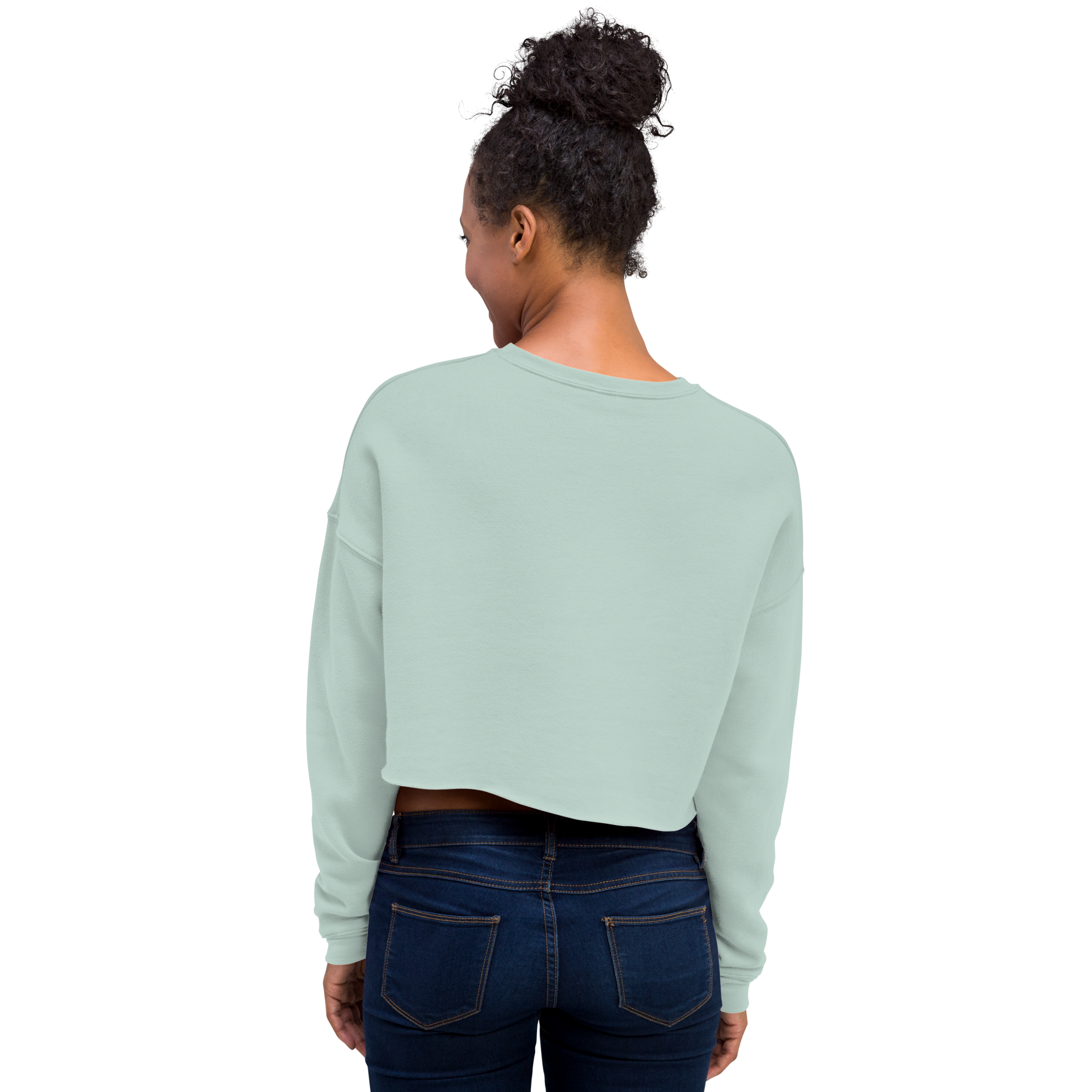 VOCE LINDX Cropped Sweatshirt – 50/50 Cotton–Poly Fleece, Ribbed Cuffs &amp; Raw Hem – Custom Artwork