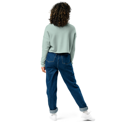 VOCE LINDX Cropped Sweatshirt – 50/50 Cotton–Poly Fleece, Ribbed Cuffs &amp; Raw Hem – Custom Artwork