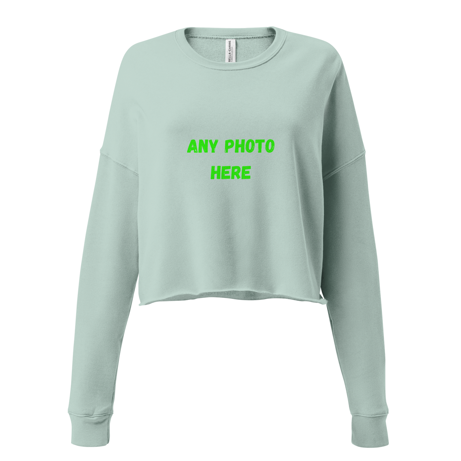VOCE LINDX Cropped Sweatshirt – 50/50 Cotton–Poly Fleece, Ribbed Cuffs &amp; Raw Hem – Custom Artwork