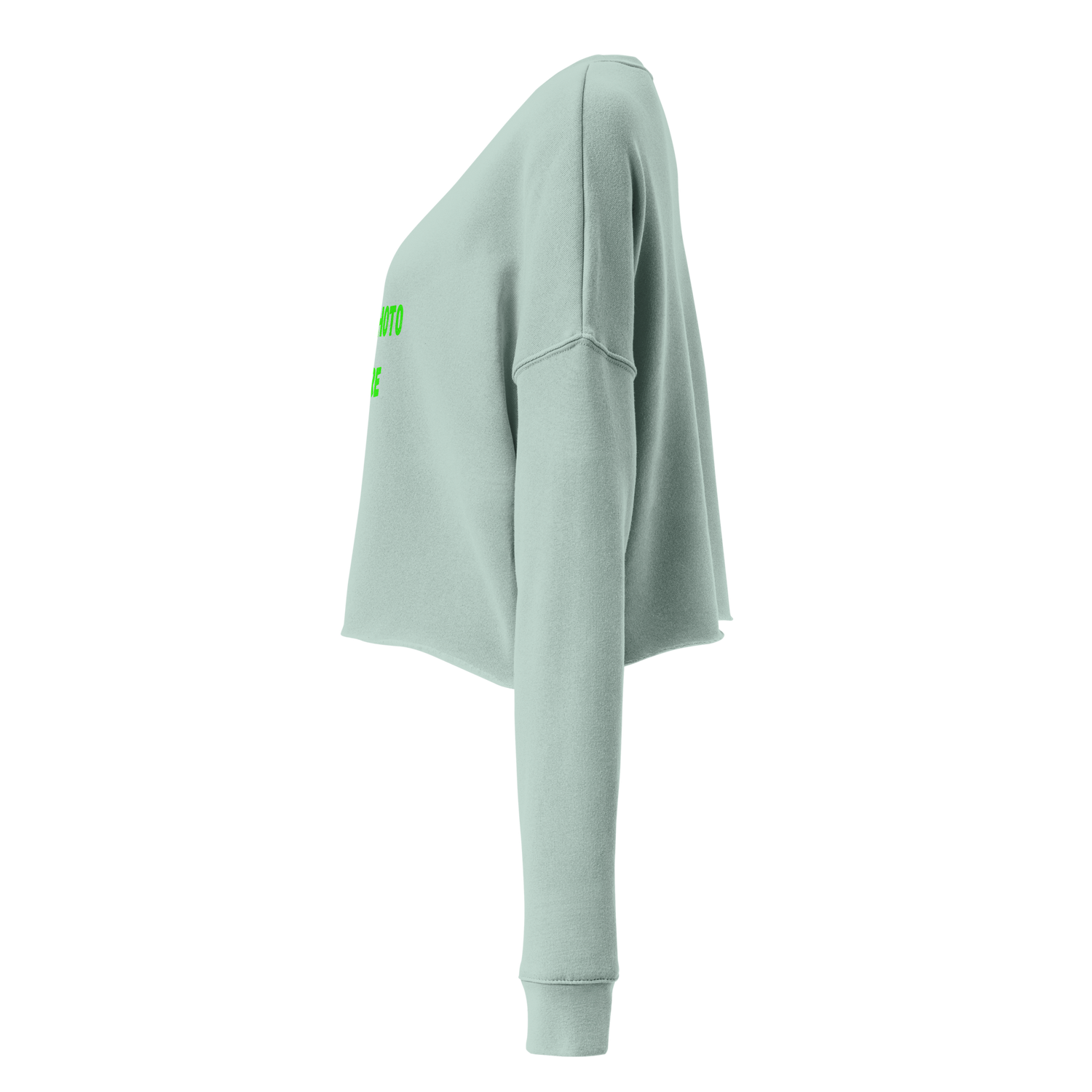 VOCE LINDX Cropped Sweatshirt – 50/50 Cotton–Poly Fleece, Ribbed Cuffs &amp; Raw Hem – Custom Artwork