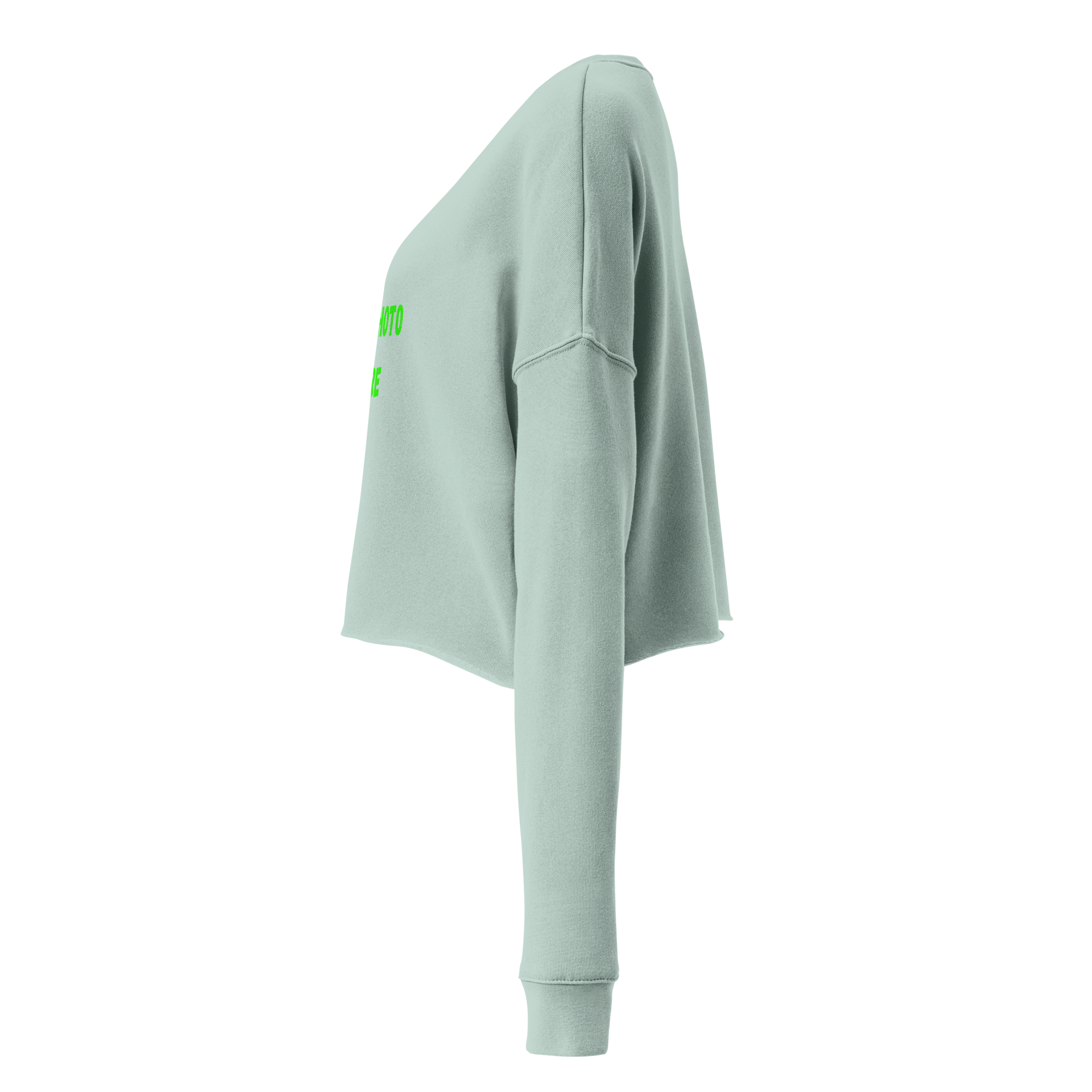 VOCE LINDX Cropped Sweatshirt – 50/50 Cotton–Poly Fleece, Ribbed Cuffs &amp; Raw Hem – Custom Artwork