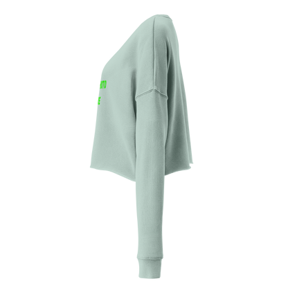 VOCE LINDX Cropped Sweatshirt – 50/50 Cotton–Poly Fleece, Ribbed Cuffs &amp; Raw Hem – Custom Artwork