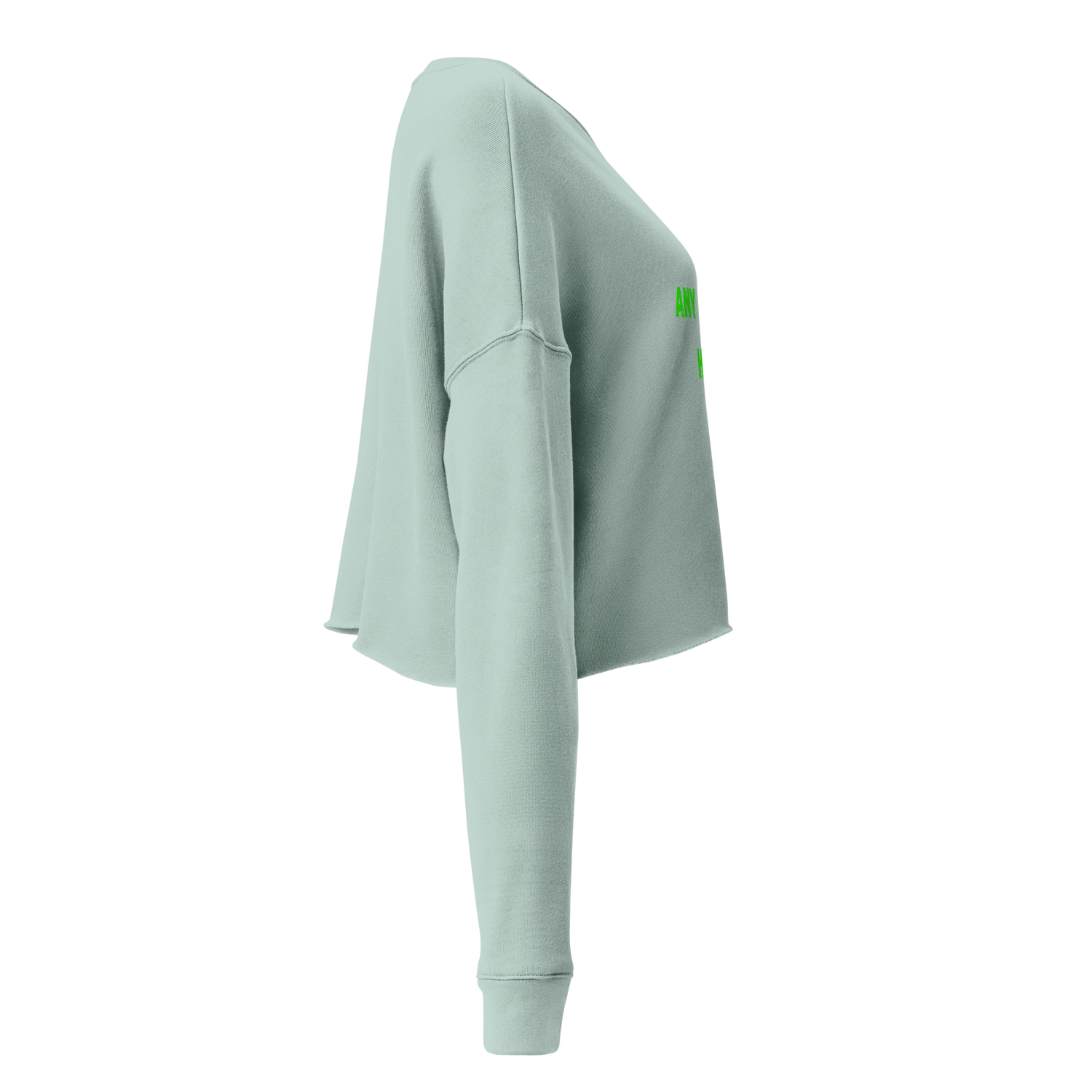 VOCE LINDX Cropped Sweatshirt – 50/50 Cotton–Poly Fleece, Ribbed Cuffs &amp; Raw Hem – Custom Artwork