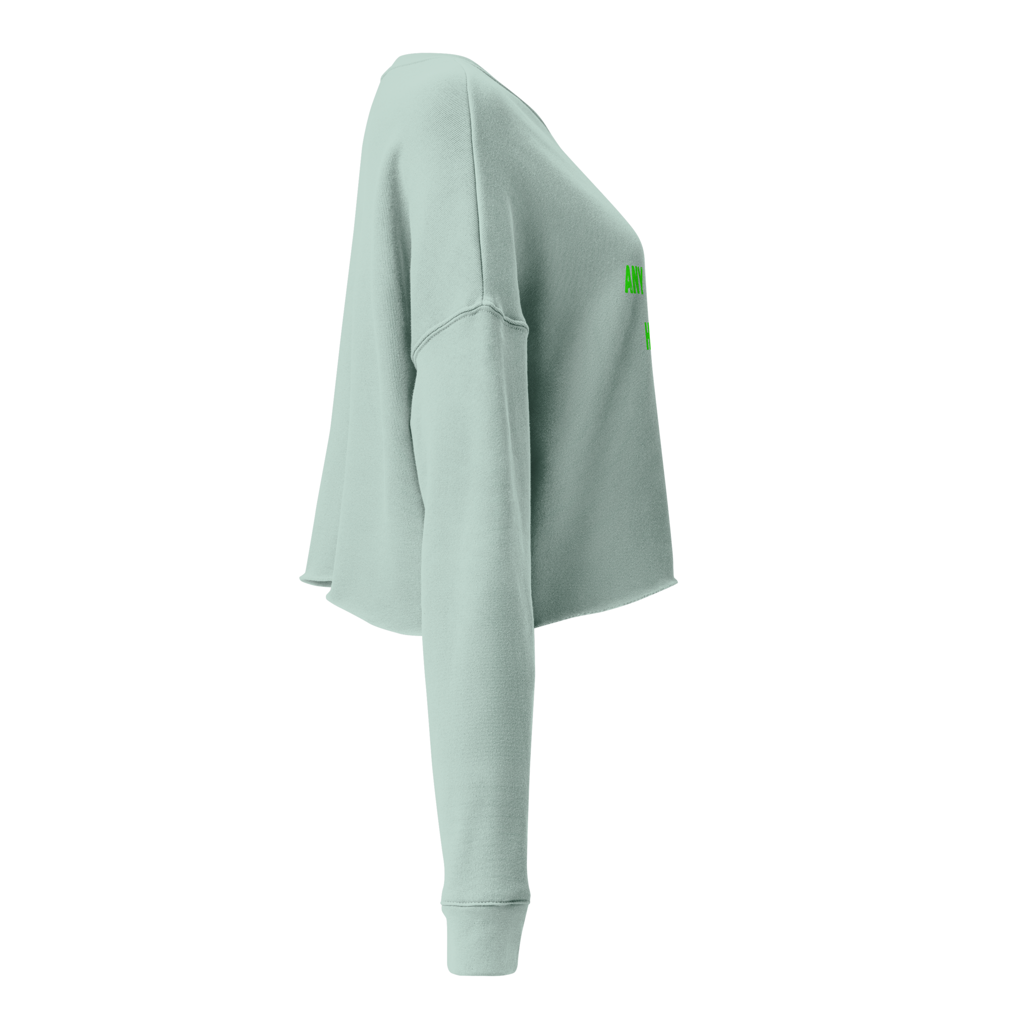 VOCE LINDX Cropped Sweatshirt – 50/50 Cotton–Poly Fleece, Ribbed Cuffs &amp; Raw Hem – Custom Artwork