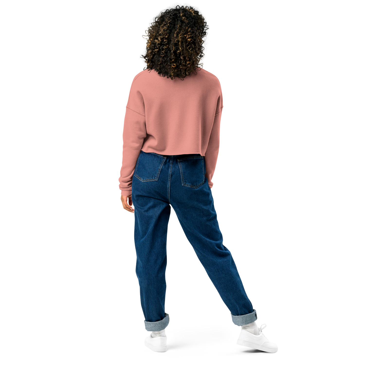 VOCE LINDX Cropped Sweatshirt – 50/50 Cotton–Poly Fleece, Ribbed Cuffs &amp; Raw Hem – Custom Artwork