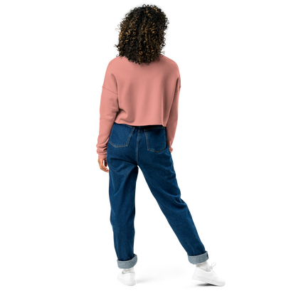 VOCE LINDX Cropped Sweatshirt – 50/50 Cotton–Poly Fleece, Ribbed Cuffs &amp; Raw Hem – Custom Artwork