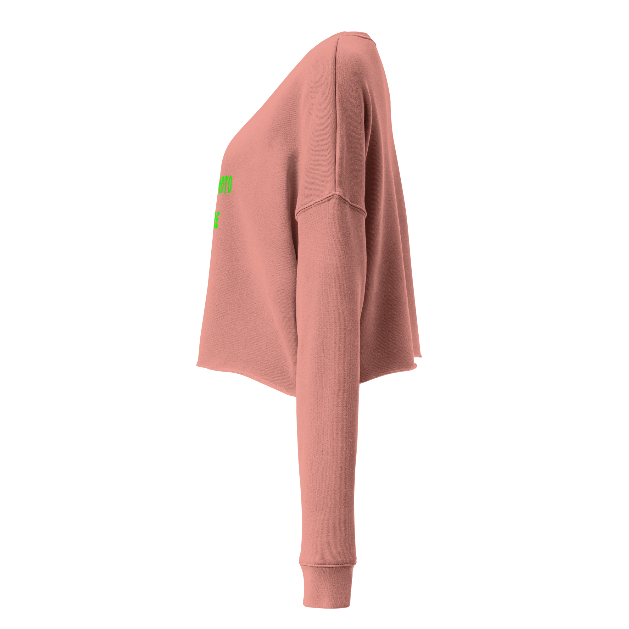 VOCE LINDX Cropped Sweatshirt – 50/50 Cotton–Poly Fleece, Ribbed Cuffs &amp; Raw Hem – Custom Artwork