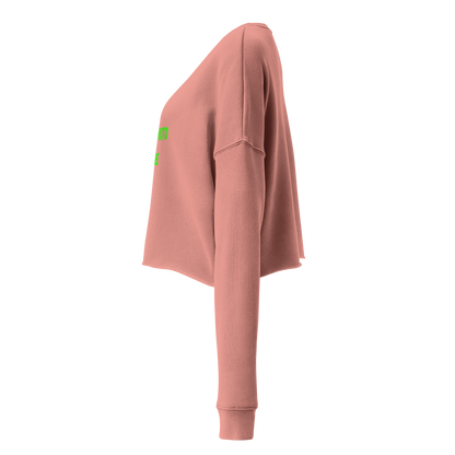 VOCE LINDX Cropped Sweatshirt – 50/50 Cotton–Poly Fleece, Ribbed Cuffs &amp; Raw Hem – Custom Artwork