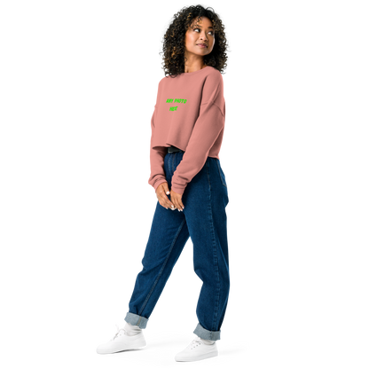 VOCE LINDX Cropped Sweatshirt – 50/50 Cotton–Poly Fleece, Ribbed Cuffs &amp; Raw Hem – Custom Artwork