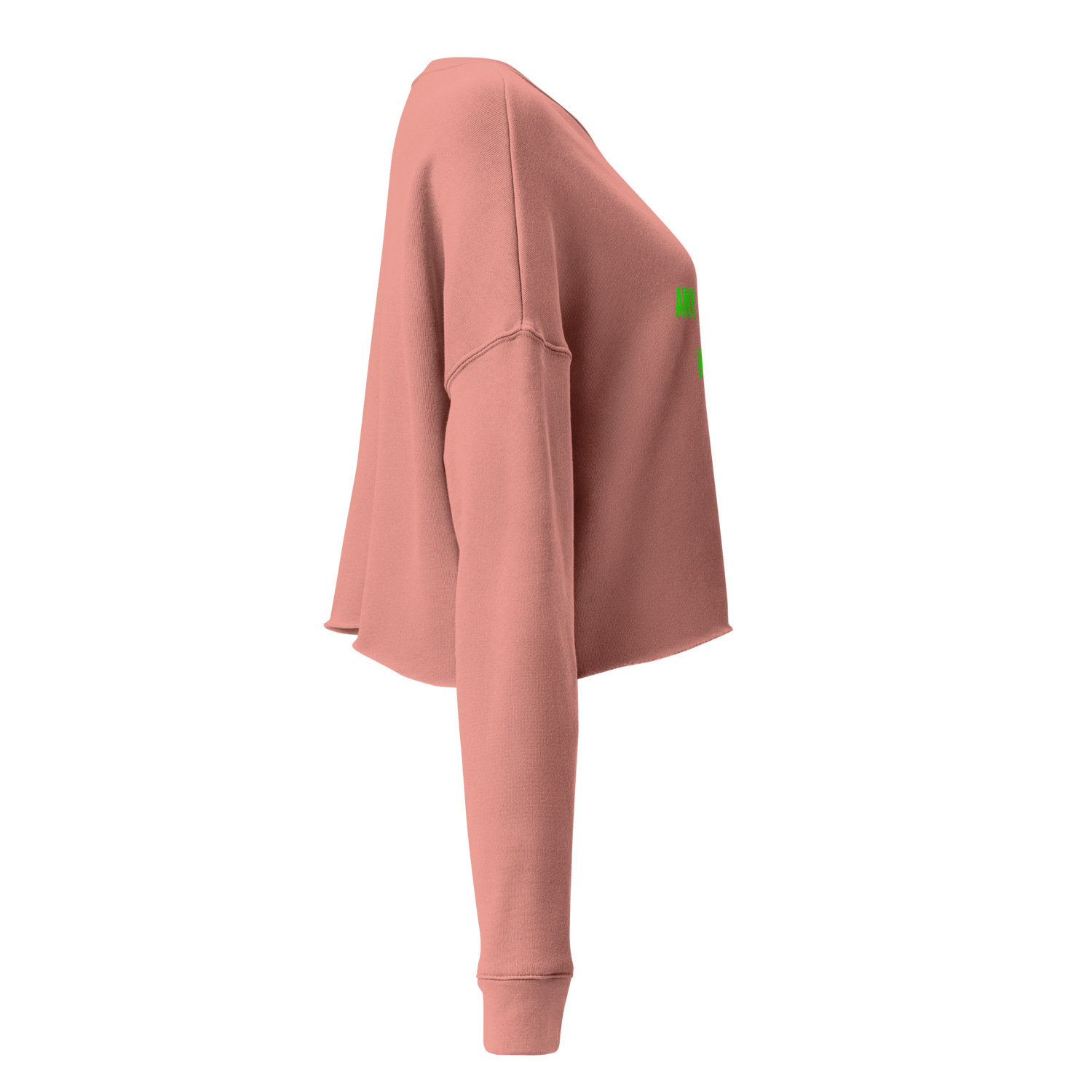 VOCE LINDX Cropped Sweatshirt – 50/50 Cotton–Poly Fleece, Ribbed Cuffs &amp; Raw Hem – Custom Artwork