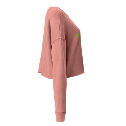 VOCE LINDX Cropped Sweatshirt – 50/50 Cotton–Poly Fleece, Ribbed Cuffs &amp; Raw Hem – Custom Artwork