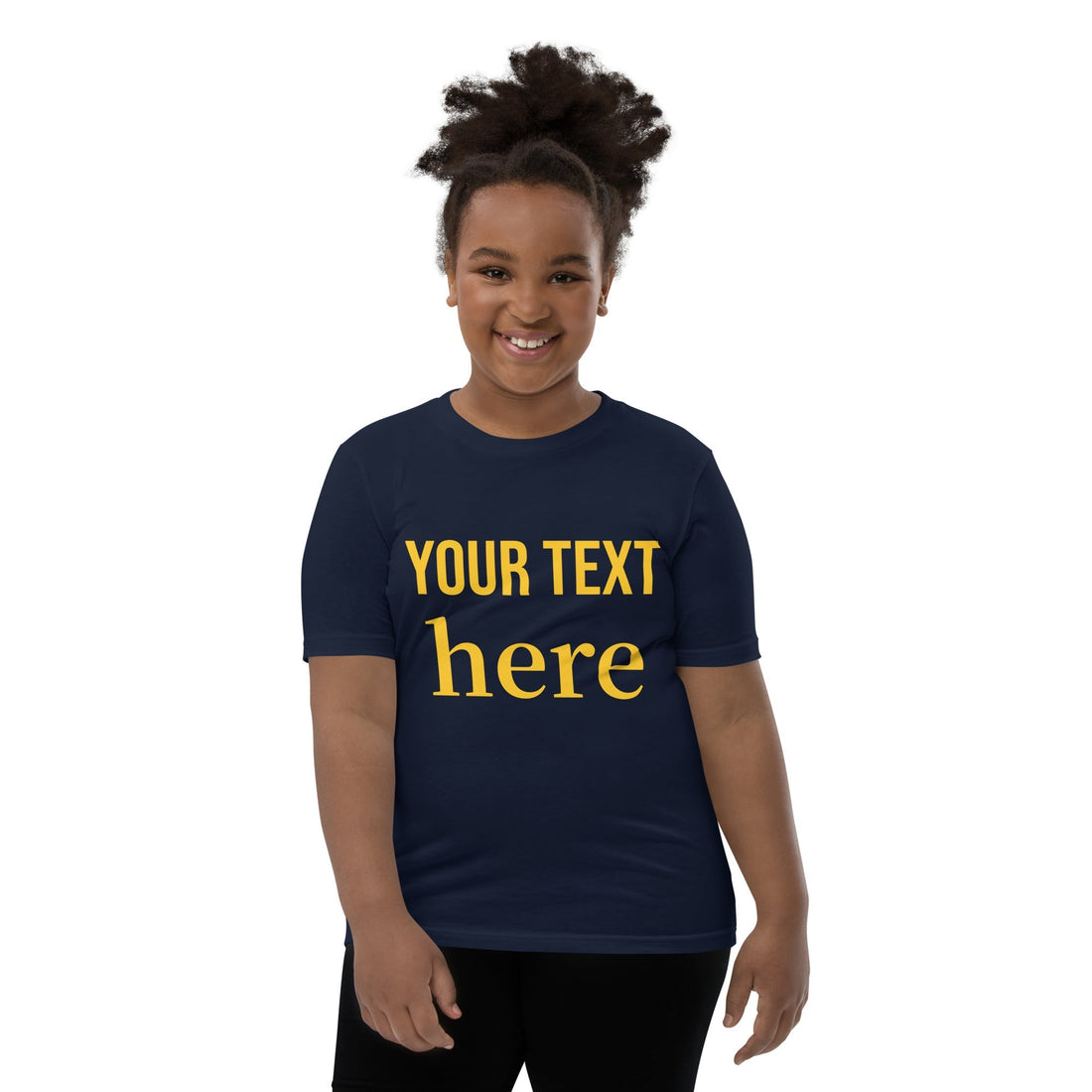 VOCE LINDX Youth Short‑Sleeve Tee – Upload Your Text or Message – 100 % Cotton Jersey, Comfortable &amp; Customisable