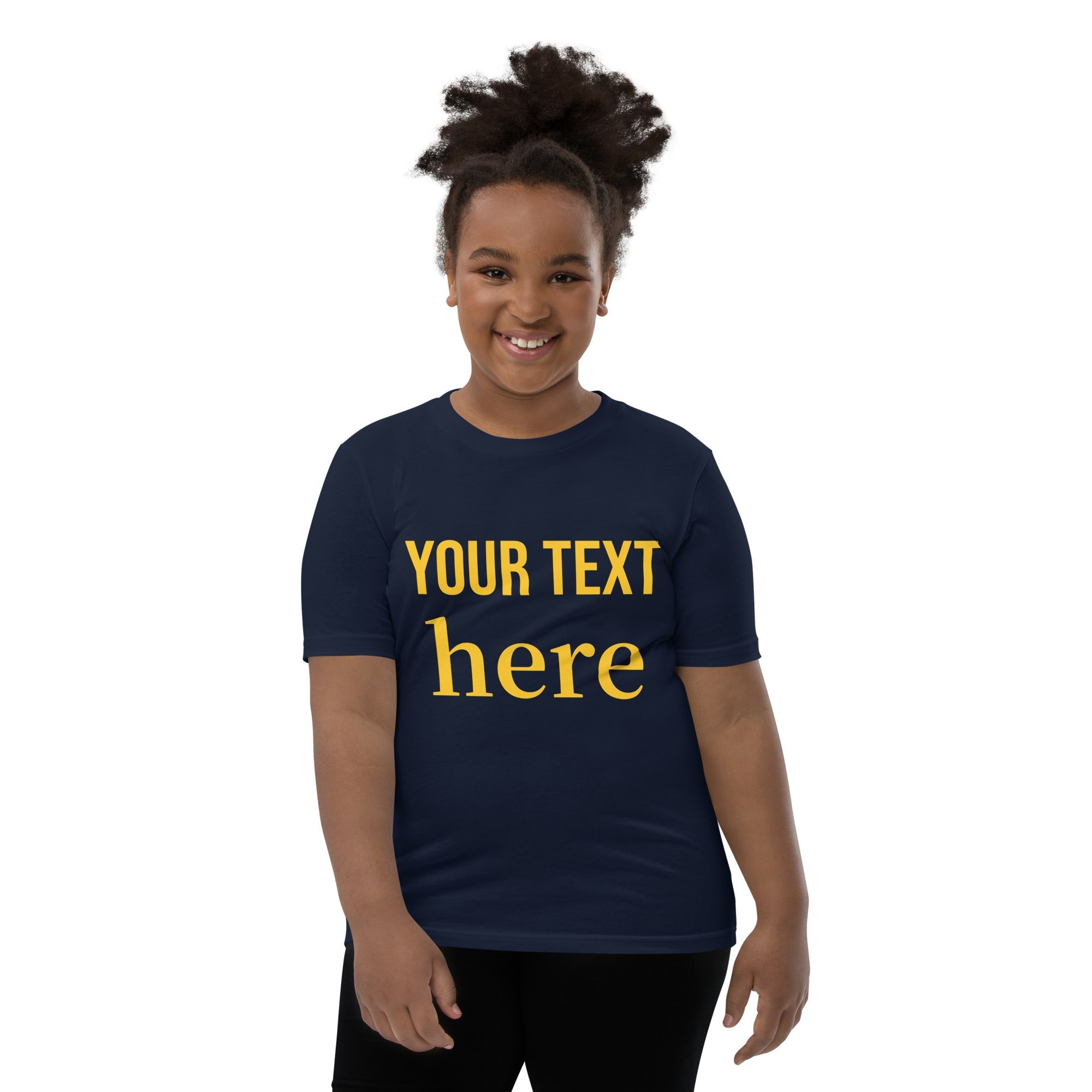 VOCE LINDX Youth Short‑Sleeve Tee – Upload Your Text or Message – 100 % Cotton Jersey, Comfortable &amp; Customisable