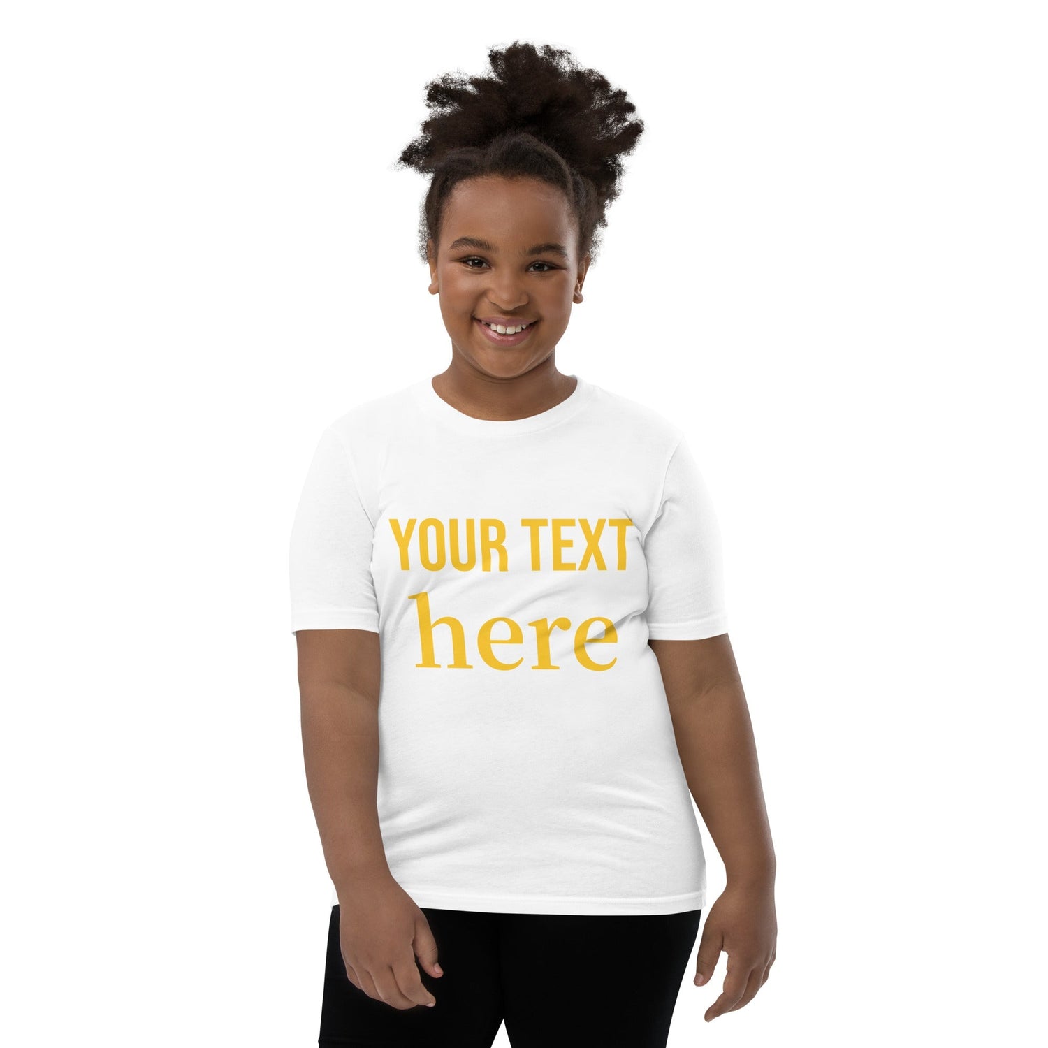 VOCE LINDX Youth Short‑Sleeve Tee – Upload Your Text or Message – 100 % Cotton Jersey, Comfortable &amp; Customisable