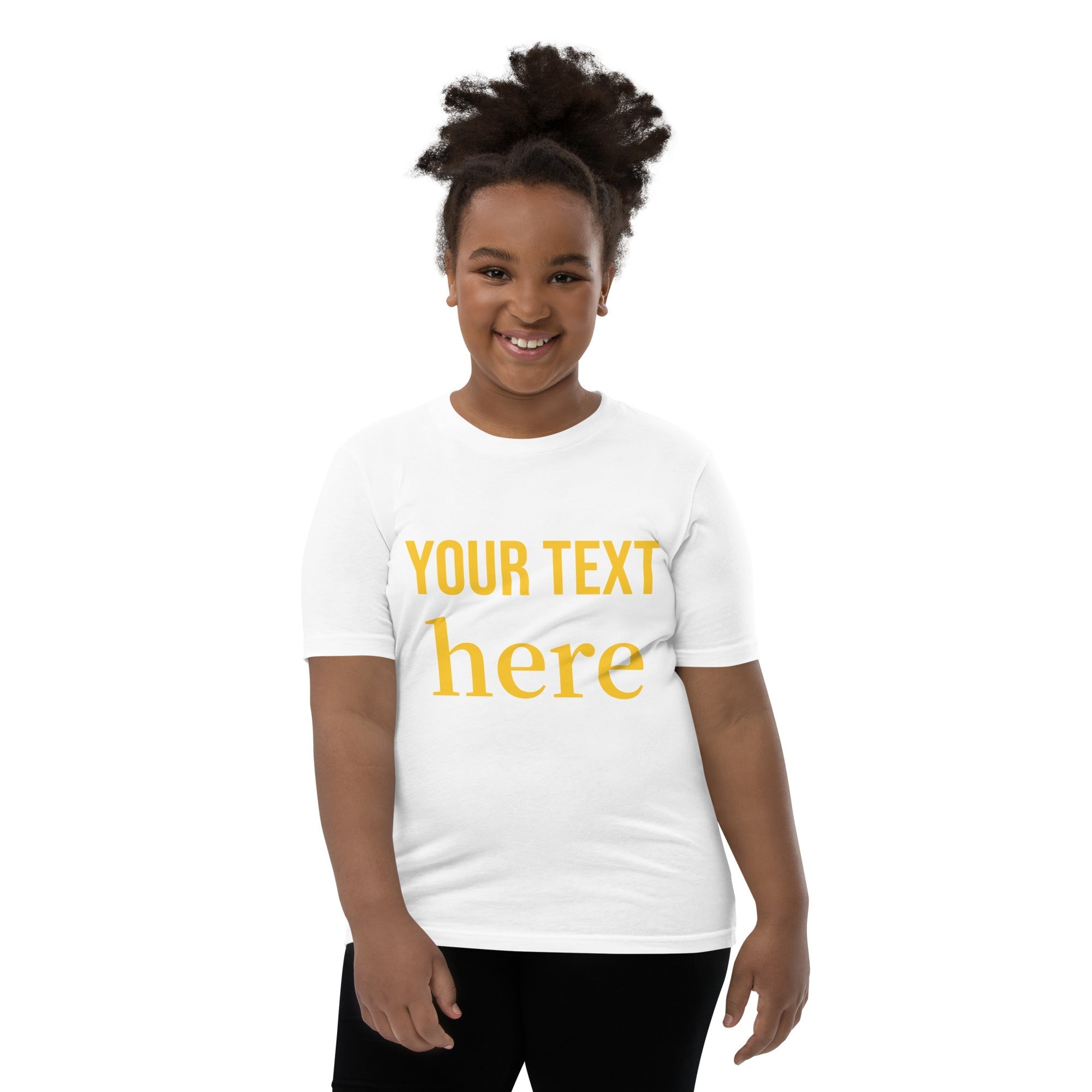 VOCE LINDX Youth Short‑Sleeve Tee – Upload Your Text or Message – 100 % Cotton Jersey, Comfortable &amp; Customisable