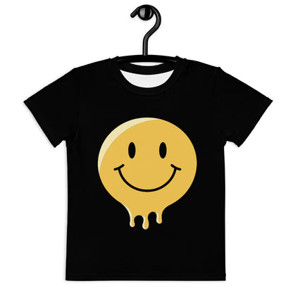 Camiseta infantil com gola redonda