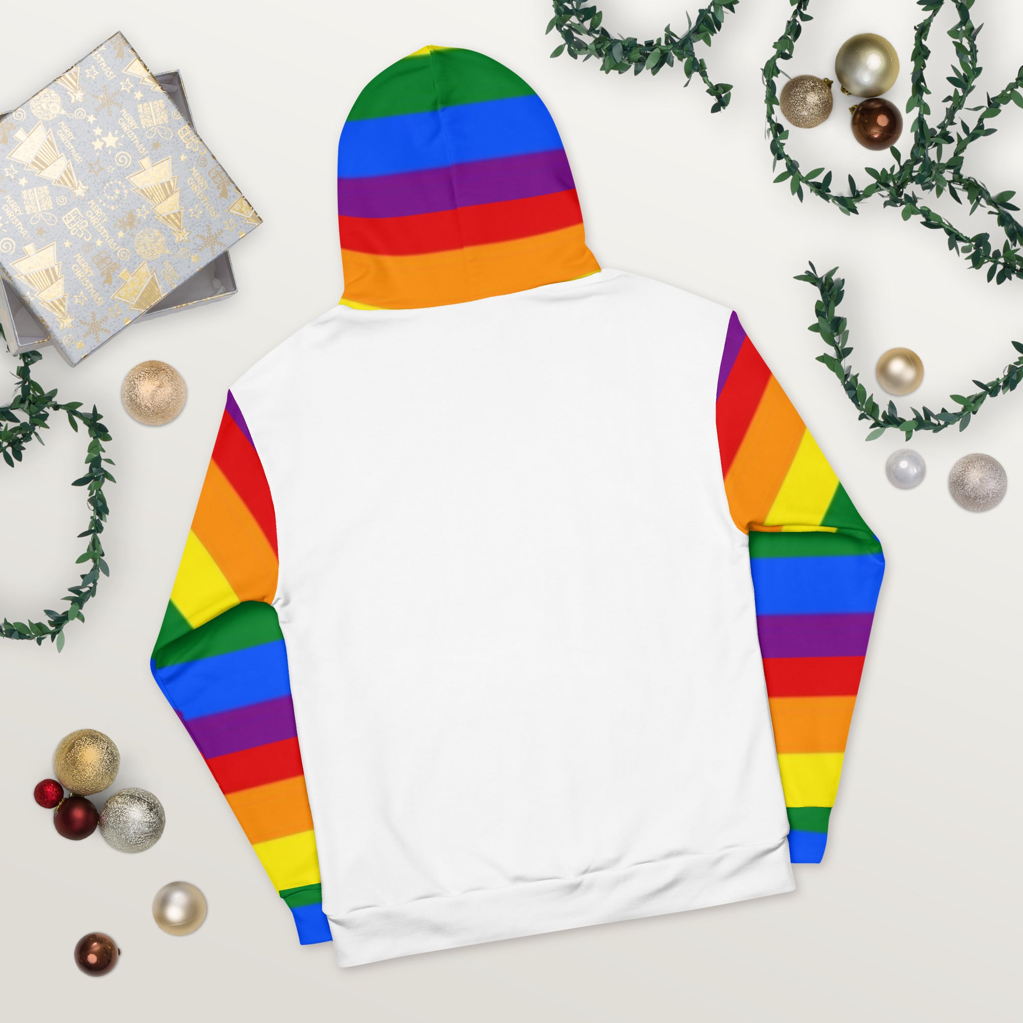 Sudadera con capucha LGBTQ+ Bandera del Orgullo Arco Iris