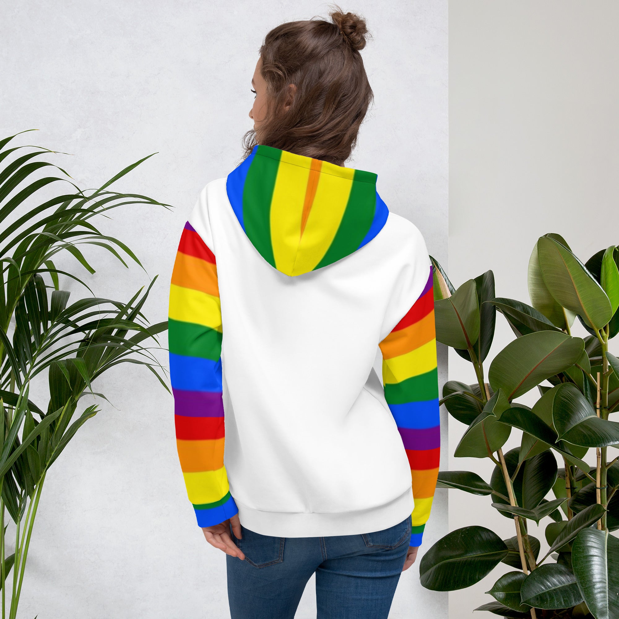 Sudadera con capucha LGBTQ+ Bandera del Orgullo Arco Iris