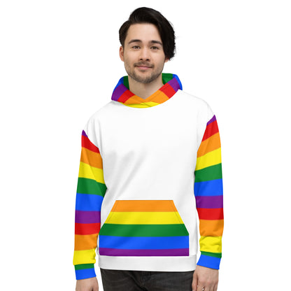 Sudadera con capucha LGBTQ+ Bandera del Orgullo Arco Iris