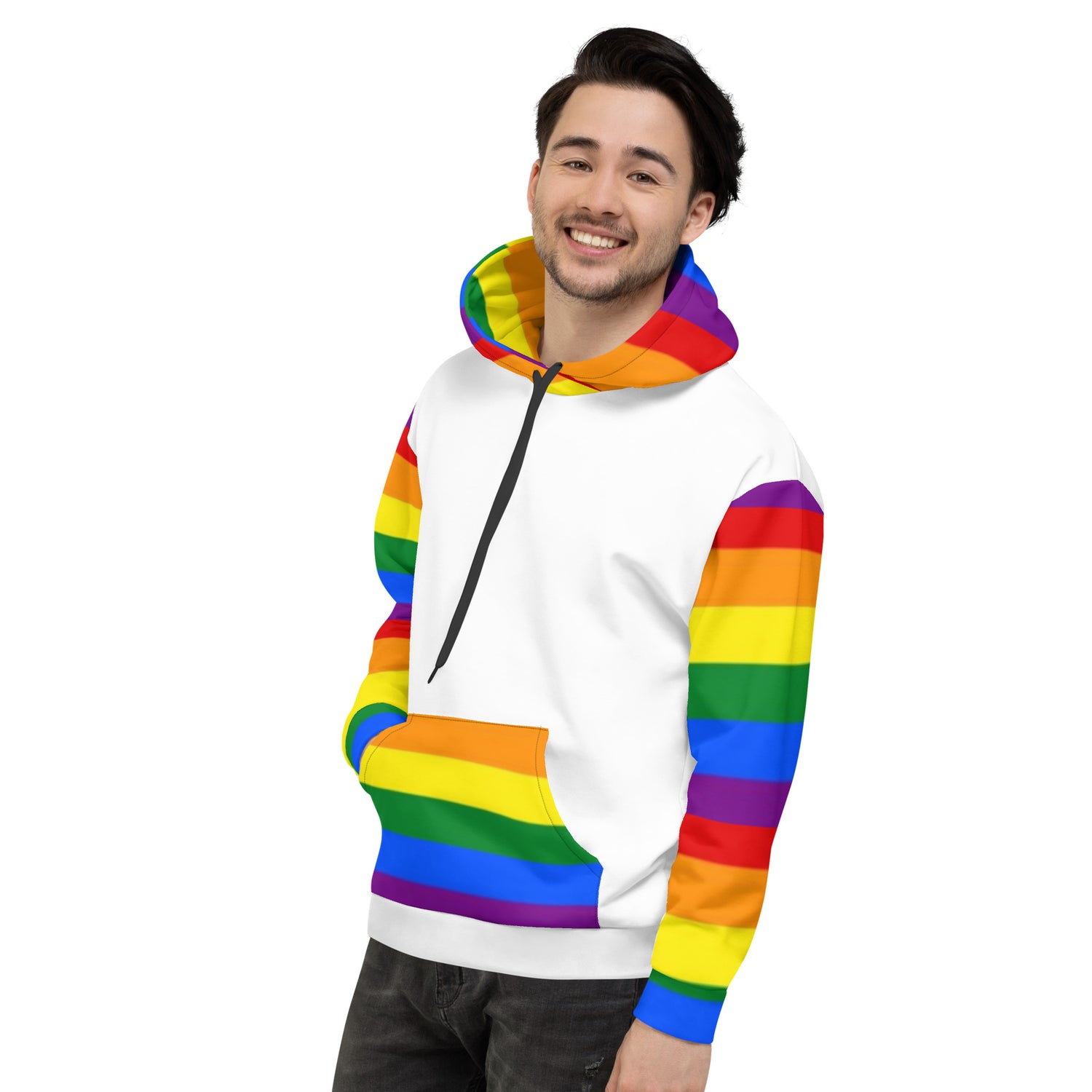 Sudadera con capucha LGBTQ+ Bandera del Orgullo Arco Iris