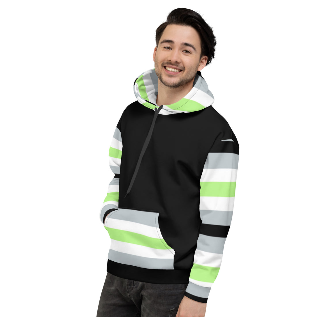 Agender Pride Flag Hoodie – Comfortable & Inclusive | Gender-Neutral Style