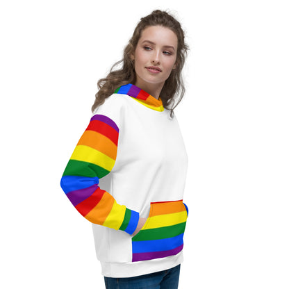Sudadera con capucha LGBTQ+ Bandera del Orgullo Arco Iris