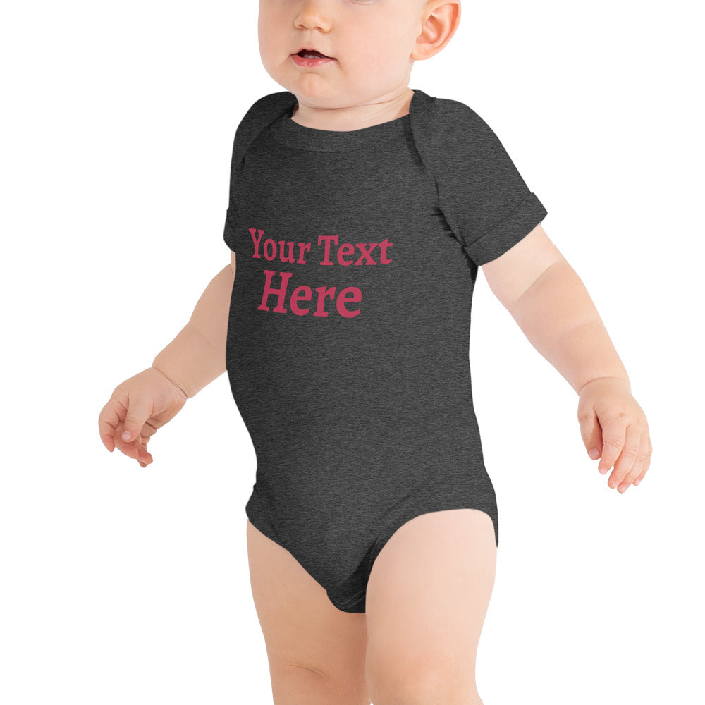 VOCE LINDX Baby Short‑Sleeve One‑Piece – Create Your Design – 100 % Cotton, Personalised &amp; Comfortable