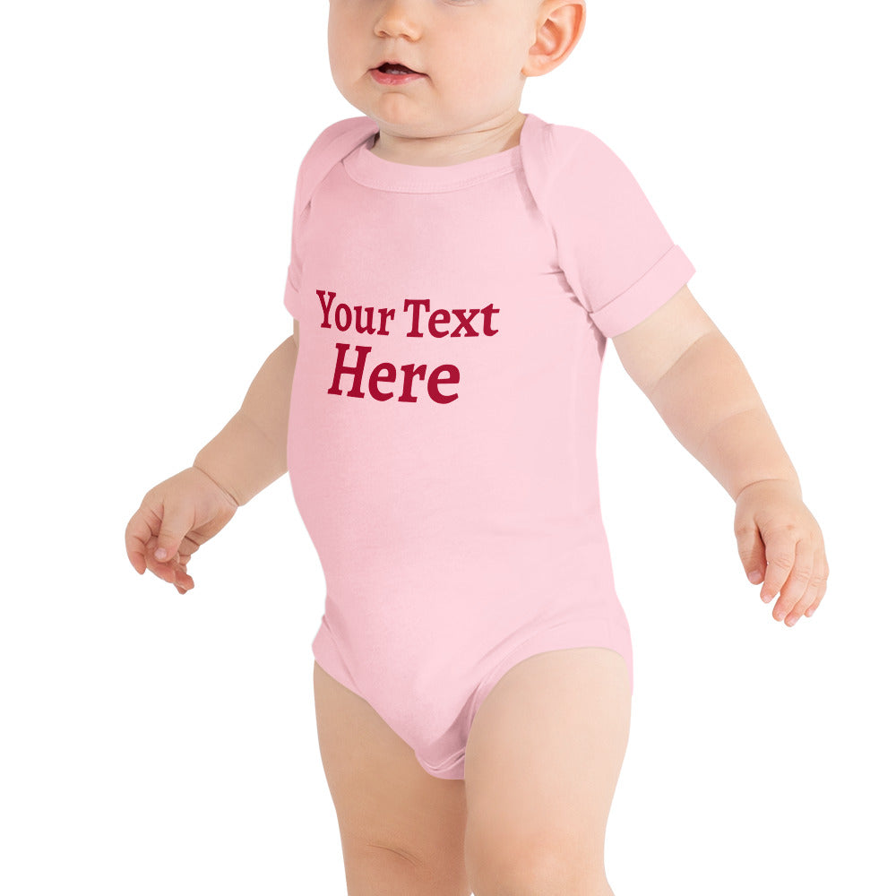 VOCE LINDX Baby Short‑Sleeve One‑Piece – Create Your Design – 100 % Cotton, Personalised &amp; Comfortable